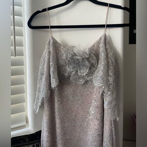 marchesa notte maxi column dress, size 6